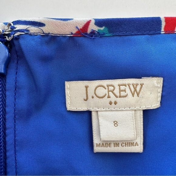 J. Crew mini  dress with spaghetti straps, fitted top, fully lined, tropical - Picture 14 of 16